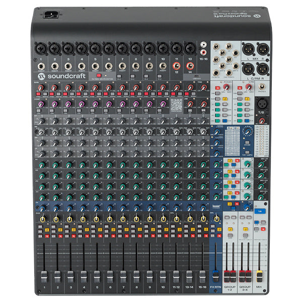 Soundcraft Signature Plus 16 Channel Professional Audio Mixer Compact Analogue Mixing With Effect
