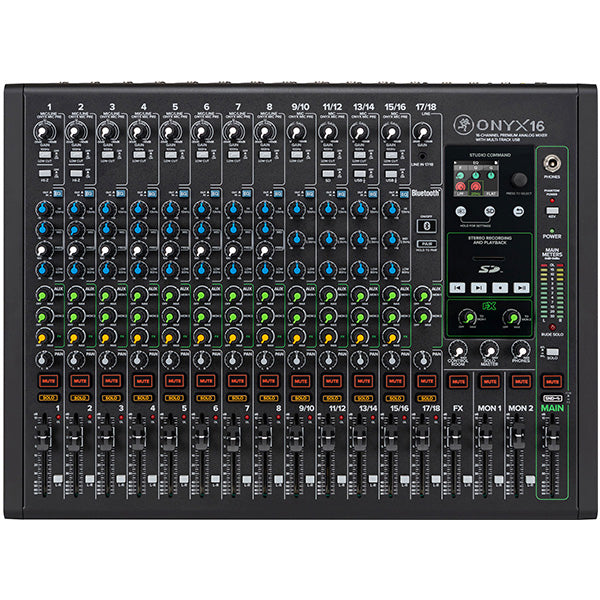 Mackie Onyx16 16 Channel Analog Mixer with Multitrack USB, Built-in Effects and Bluetooth (Onxy 16)