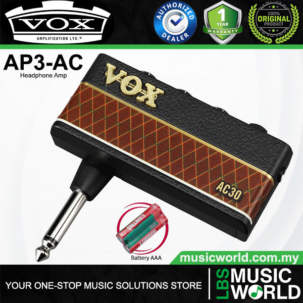 Vox AMPLUG 3 Headphone Amplifier Dual Channel Amp Built In Effect (AP3)