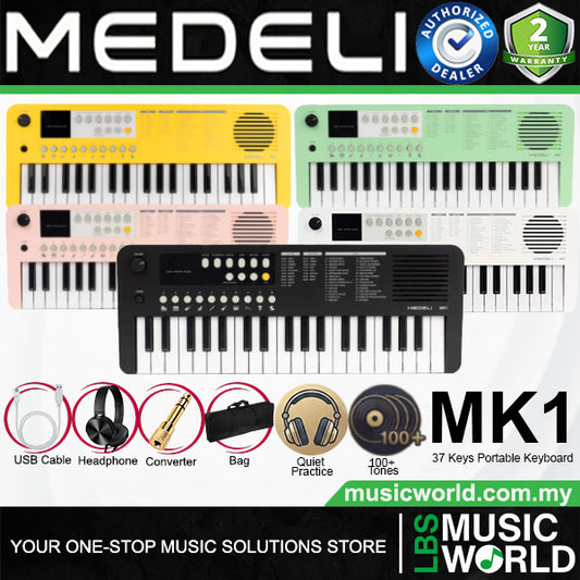 Medeli MK1 37 Key Portable Mini Keyboard with Original Adapter