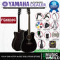 Yamaha FGX830C 41" Dreadnought Solid Spruce Acoustic Electric Guitar With Pickup Black (FGX830)