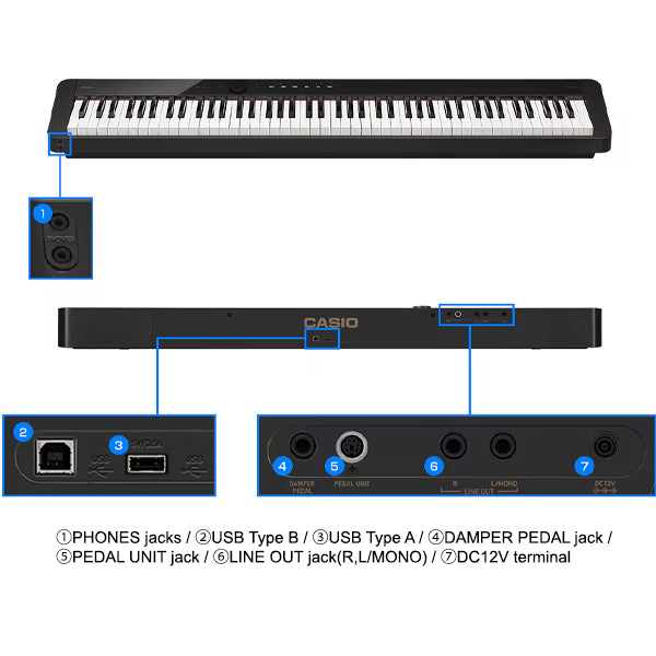 Casio PX-S1100 88 Keys Digital Piano Keyboard with Bluetooth (PX S1100 PXS1100)