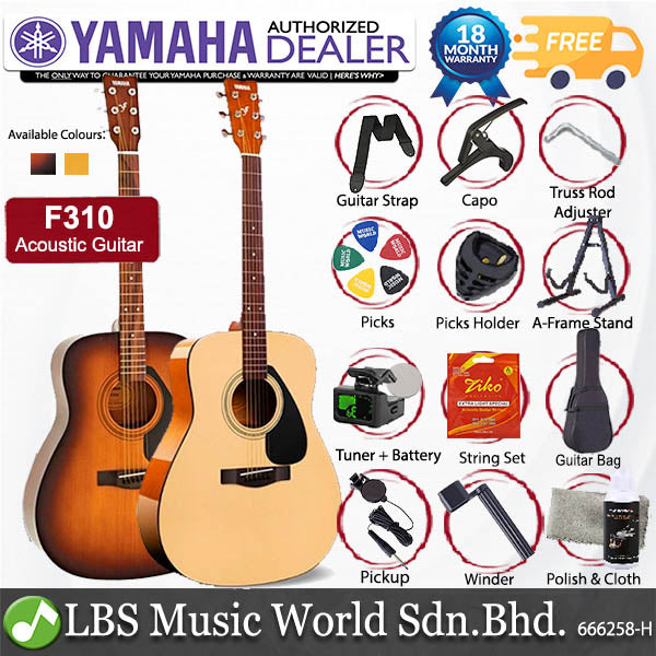 Yamaha F310 41'' Full Size Acoustic Guitar Package (F-310 F 310)