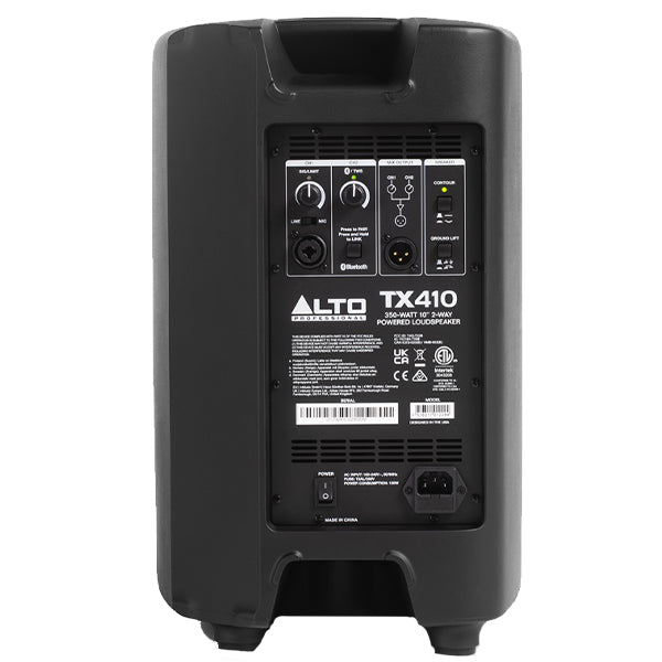 Alto Professional TX410 350 Watt 10 Inch Bluetooth Powered Loudspeaker with Stand and Cable