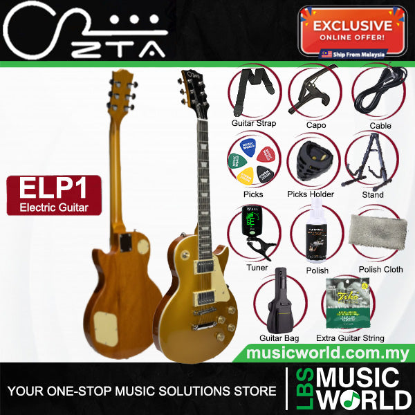 ZTA ELP1 Les Paul Electric Guitar Package with Amplifier Bundle Set