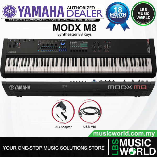 Yamaha MODX M8 88 GHS Key Synthesizer Music Workstation Keyboard (MODXM8)
