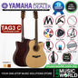 Yamaha TAG3 C 41 Inch Solid Spruce Top Dreadnought Acoustic Electric Guitar with Pickup (TAG3C)