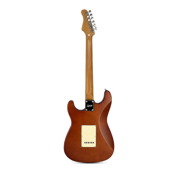 Luxars S-G25 HSS Alder Body Electric Guitar Roasted Maple Fretboard and Tremolo (S G25)