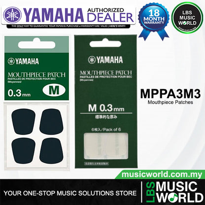 Yamaha MPPA3M3 0.3 mm Mouthpiece Patch for Clarinet Saxophone Woodwind Mouth Piece Protector