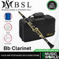 BSL Bb Clarinet B Flat Woodwind Instrument Ebonite for Beginner