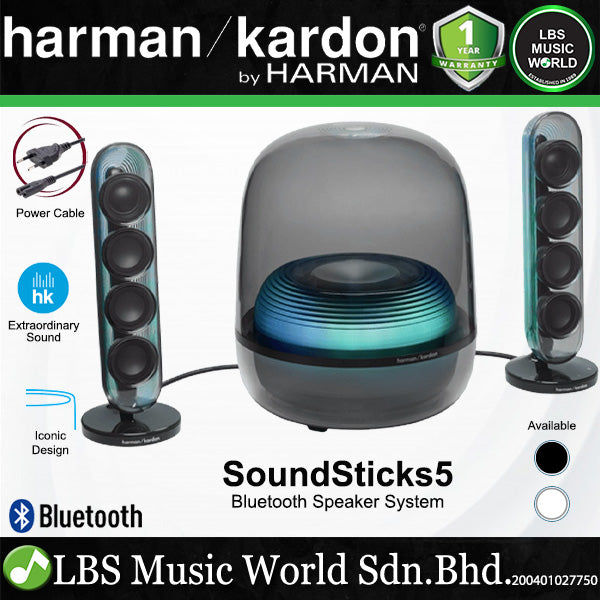 Harman Kardon SoundSticks4 Wireless Bluetooth Portable Transparent Speaker System