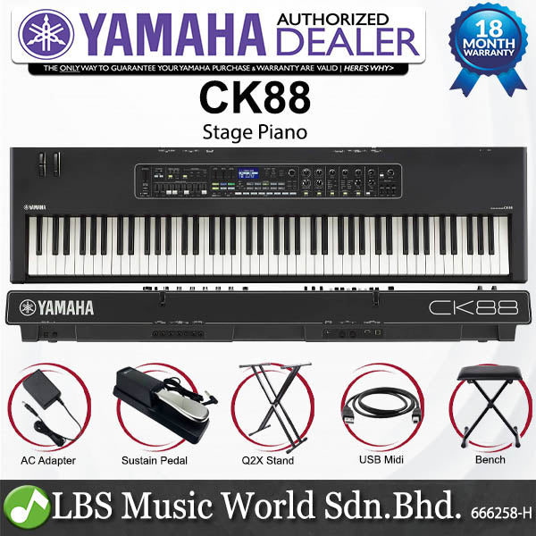 Yamaha CK88 88 Keys Stage Piano with GHSA Weighted Keyboard and Built in Speaker (CK 88)