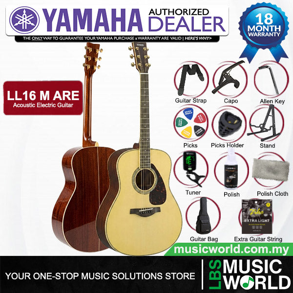 Yamaha LL16M ARE 41'' Jumbo Solid Spruce Acoustic Electric Guitar With Pickup (LL 16M)