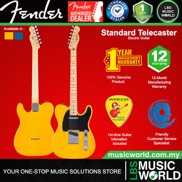 Fender Standard Telecaster Poplar Body Electric Guitar SS Pickup with Maple Fingerboard