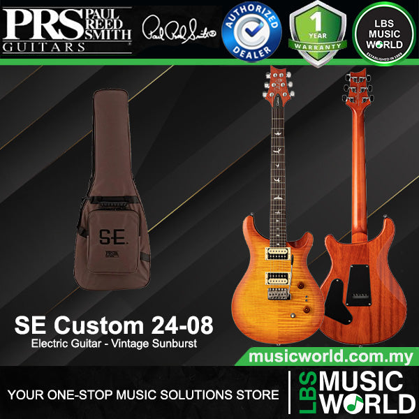 PRS SE Custom 24-08 Solid Body Electric Guitar Rosewood Fingerboard with HH Pickup and Tremolo