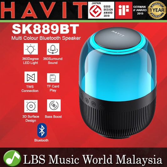 HAVIT SK889BT Portable Bluetooth Speaker with Multi Colour Ambient Light