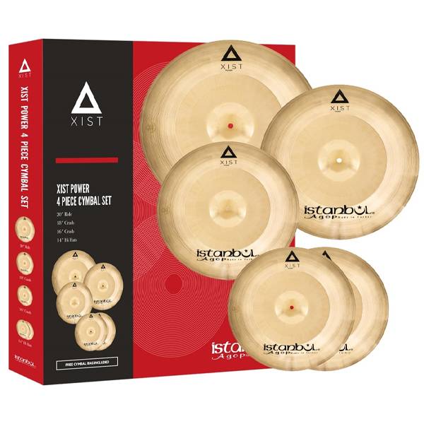 Istanbul Agop 14",16",18",20" Xist Power Cymbal set with Bag - Pack (IXPWS4)