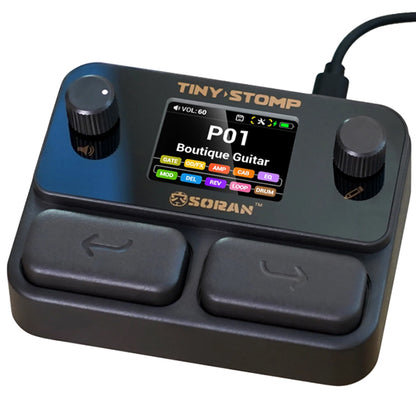 SORAN Tiny Stomp Multi Effect Electric Guitar and Bass Processor with Dual Mode Bluetooth