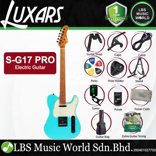 Luxars S-G17 PRO High-End TL Alder Body Electric Guitar SS Pickup with Roasted Maple Fretboard (S G17)
