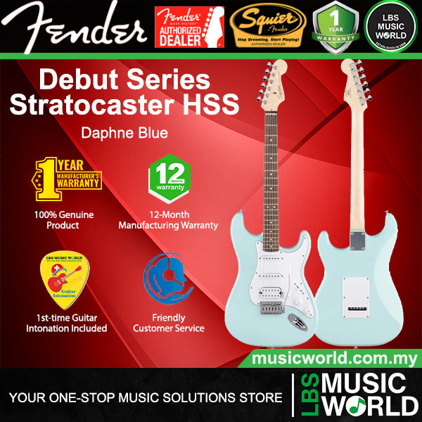 Squier Debut Series Stratocaster HSS Electric Guitar with Laurel Fingerboard and Tremolo