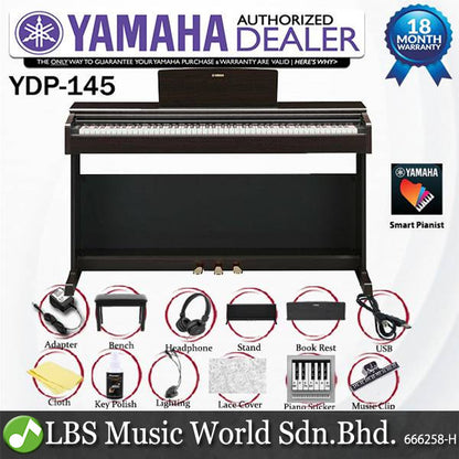 Yamaha YDP-146 Arius 88 Keys Digital Piano Complete Package (YDP145 YDP146)