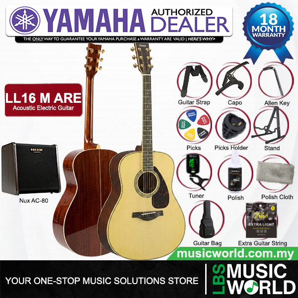 Yamaha LL16M ARE 41'' Jumbo Solid Spruce Acoustic Electric Guitar With Pickup (LL 16M)