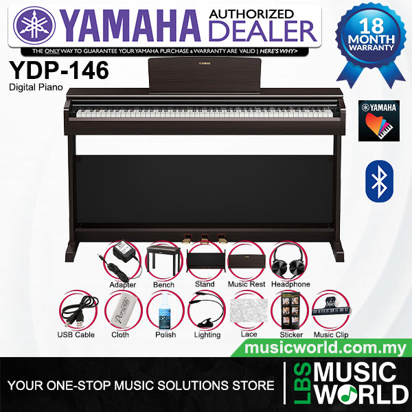 Yamaha YDP-146 Arius 88 Keys Digital Piano Complete Package (YDP145 YDP146)