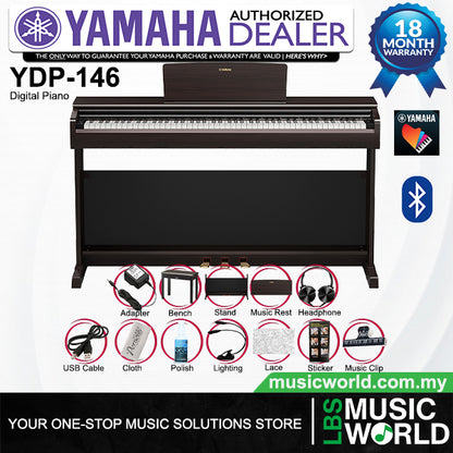 Yamaha YDP-146 Arius 88 Keys Digital Piano Complete Package (YDP145 YDP146)