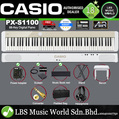 Casio PX-S1100 88 Keys Digital Piano Keyboard with Bluetooth (PX S1100 PXS1100)