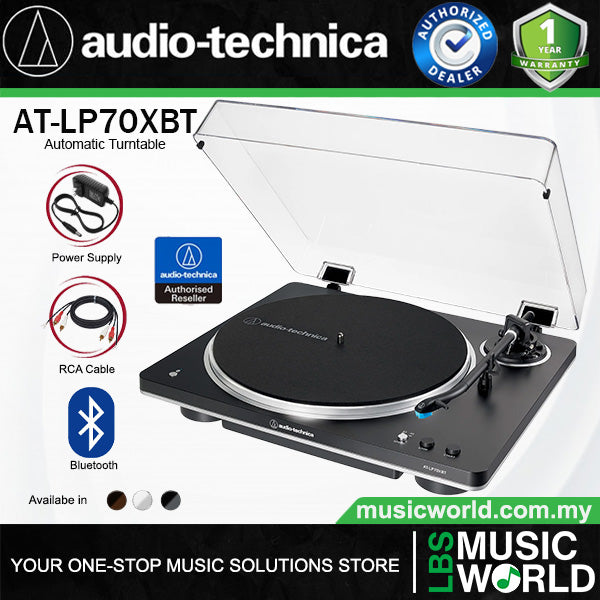 Audio Technica AT-LP70XBT Black Fully Automatic Wireless Bluetooth Belt Drive Turntable (ATLP70XBT LP70X LP70)