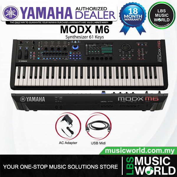 Yamaha MODX M6 61 key Performance Synthesizer Workstation Keyboard (MODXM6)