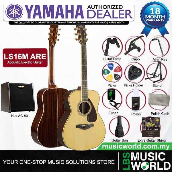 Yamaha LS16M ARE 41'' Concert Solid Spruce Acoustic Electric Guitar With Pickup (LS 16M)