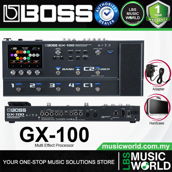 Boss GX-100 Guitar Multi Effects Pedal with Touchscreen Audio Interface and Bag (GX100 GX 100)