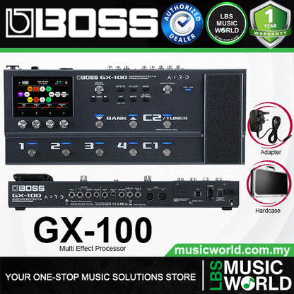 Boss GX-100 Guitar Multi Effects Pedal with Touchscreen Audio Interface and Bag (GX100 GX 100)