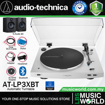 Audio Technica AT-LP3XBT Fully Automatic Belt Drive Analogue Bluetooth Turntable Black Disc Player (ATLP3XBT AT LP3XBT)