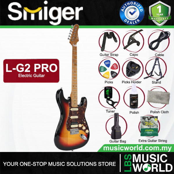 Smiger L-G2-Pro Poplar Body Electric Guitar SSH Pickup With Roasted Maple Neck