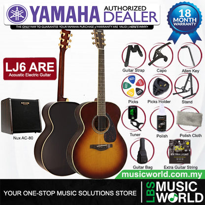 Yamaha LJ6 ARE 41'' Medium Jumbo Solid Spruce Acoustic Electric Guitar With Pickup Sunburst (LJ 6)