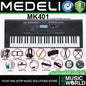 Medeli MK401 61 Keys Portable Keyboard Full Complete Package with Touch Response - Black