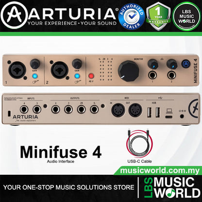 Arturia Minifuse 4 USB-C Versatile Desktop Audio Interface (Mini Fuse)