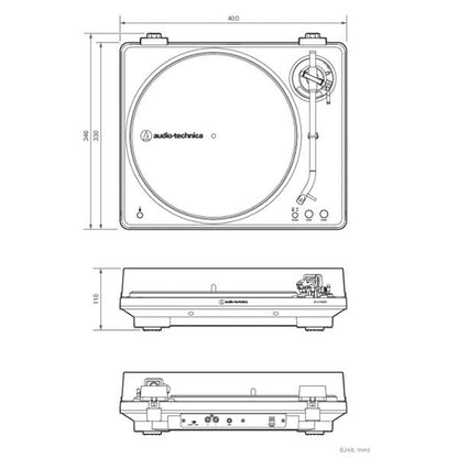 Audio Technica AT-LP70XBT Black Fully Automatic Wireless Bluetooth Belt Drive Turntable (ATLP70XBT LP70X LP70)