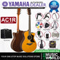 Yamaha AC1R 41 Inch Concert Solid Sitka Spruce Top Acoustic Guitar With Pickup Natural