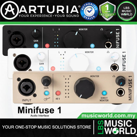 Arturia MiniFuse 1 USB C Portable Audio Interface Compatible with PC and Mac (Mini Fuse)
