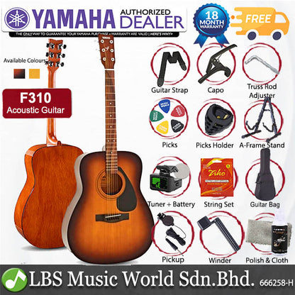 Yamaha F310 41'' Full Size Acoustic Guitar Package (F-310 F 310)