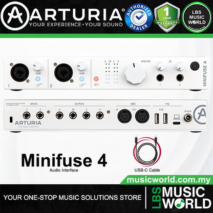 Arturia Minifuse 4 USB-C Versatile Desktop Audio Interface (Mini Fuse)