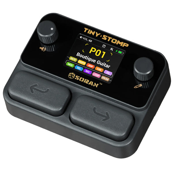 SORAN Tiny Stomp Multi Effect Electric Guitar and Bass Processor with Dual Mode Bluetooth