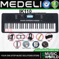 Medeli IK110 61 Keys Portable Keyboard Complete Package with Original Adapter - Black
