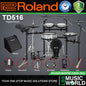 Roland TD516 Digital Electronic V-Drums Kit Package with Amplifier and Expandable V51 Module
