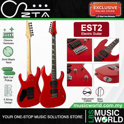 ZTA EST2 Solidbody Stratocaster Electric Guitar Package with Amplifier and Tremolo