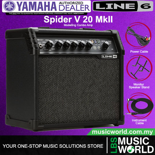 Line 6 Spider V 30 MkII 30 Watt 1X8 Inch Modeling Combo Electric Guitar Amplifier with 200 Amp Preset (V30)