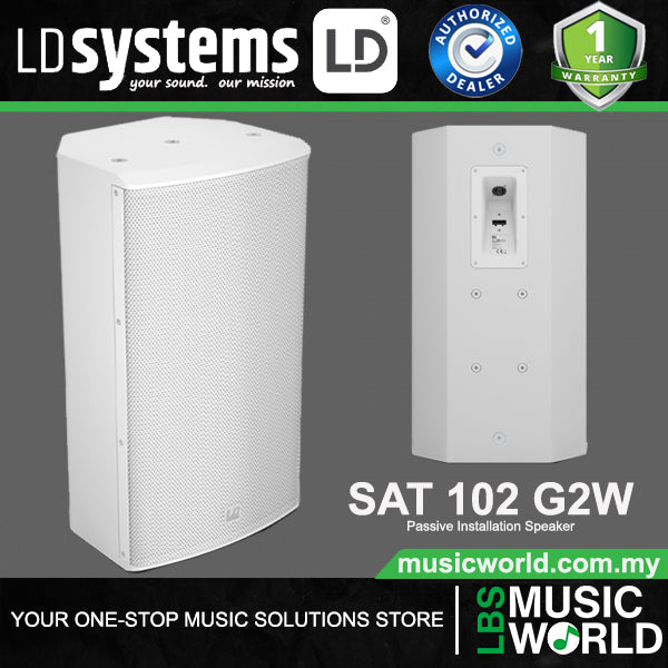 LD Systems SAT 102 G2 200 Watt 10 Inch Passive 2 Way Installation Speaker (SAT102G2)